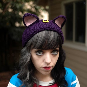 Luna - Handmade Sailor Moon Kitty Ears Crochet Ear Warmer Headband Cat Ears