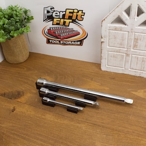 Organizador magnético universal para extensiones de trinquete / Soporte para herramientas Gridfinity / 3/8, 1/4, 1/2 / Caja de herramientas para garaje impresa en 3D / Juego para mecánicos