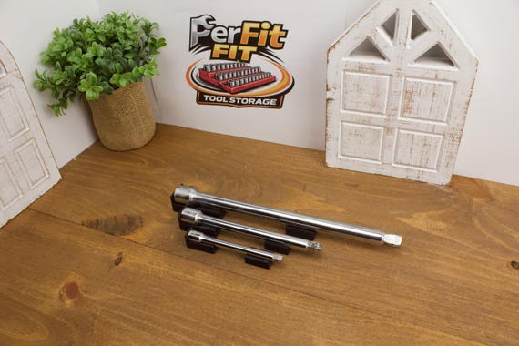Universal Magnetic Ratchet Extension Organizer | Gridfinity Tool Holder | 3/8, 1/4, 1/2 | 3D Printed Garage Toolbox Storage | Mechanics Set