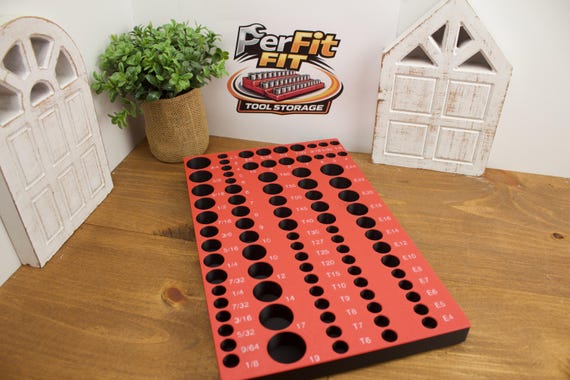 Blue-Point BLPTHC87 Socket Organizer | Magnetic Torx & Hex Allen E-Torx Bit Socket Holder | 87 Pc Tool Tray | Toolbox Storage Insert
