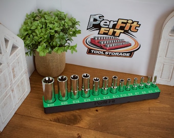 Magnetyczny organizer na klucze Torx ICON E-Torx | Uchwyt na narzędzia Gridfinity | Zewnętrzna tacka do przechowywania kluczy Torx | Druk 3D | Przechowywanie w skrzynce narzędziowej w garażu mechanika