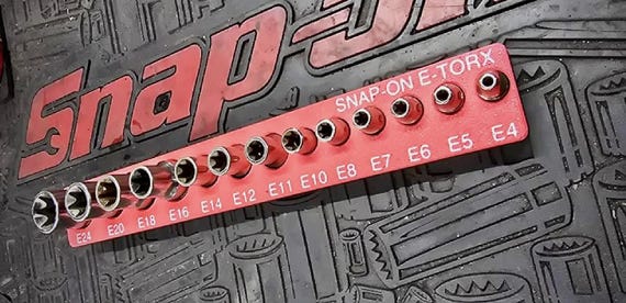 Snapon TORX Socket Holder E4-E24 | Magnetic Tool Drawer Organizer | Gridfinity Socket Tray | Snapon TORX Socket Set Storage