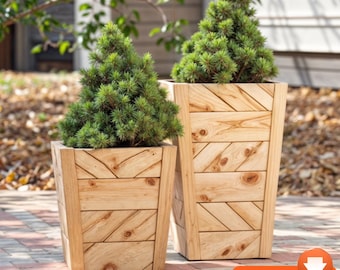 Tall Planter Box Plan: Garden Planter, Woodworking Plans, Multiple Sizes (PDF Download)