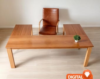 DIY Craft Table Plans: Sewing & Workshop Station (PDF Download)
