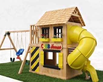 Outdoor Kids Playhouse Plan, Woodworking Plan (PDF Download)