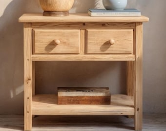 Farmhouse Nightstand DIY Plans | Solid Wood Bedside Table (PDF Download)