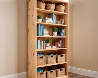 Baupläne für ein eingebautes Bücherregal: Schritt-für-Schritt-Anleitung (90" x 40") Holzbearbeitungspläne (PDF-Download)
