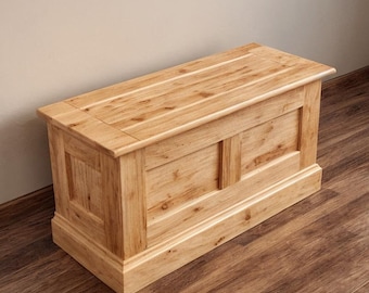 Wooden Storage Chest Bench DIY Plan (Digital Download): Beginner Woodworking Project