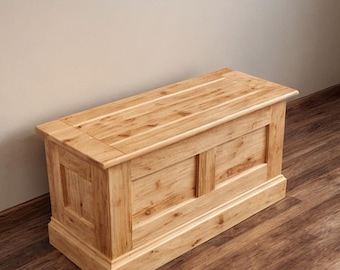 Wooden Storage Chest Bench DIY Plan (Digital Download): Beginner Woodworking Project