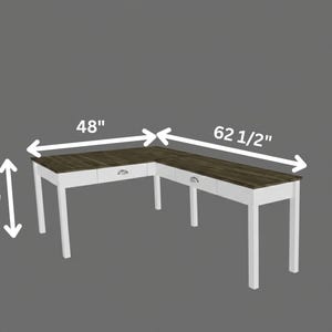 L-format hörnskrivbord Träbearbetningsplan: Bygga kontor i lantlig stil (PDF-nedladdning)