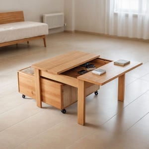 Coffee Table Plan: Expandable Coffee Tables, Hidden Storage, Woodworking Plans, (PDF Download)