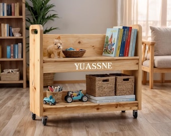 Plano para construir un carrito con estantería rodante, estanterías móviles de almacenamiento (descarga digital)