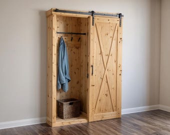 Entryway Cabinet Mudroom Plans , Clothes hanging, Bookshelf, Woodworking Plans (PDF Download)
