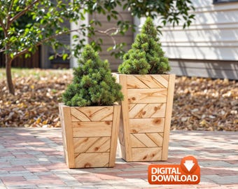 Tall Planter Box Plan: Garden Planter, Woodworking Plans, Multiple Sizes (PDF Download)