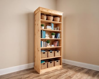 Planos de estantería empotrada: Instrucciones paso a paso (228 x 101 cm) Planos de carpintería (Descarga PDF)