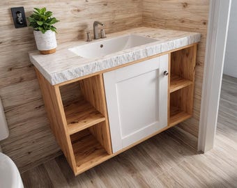Bathroom Vanity Cabinet Plans: 36"x 22"  Woodworking Plans (PDF Download)