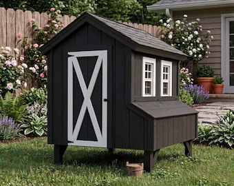 DIY Chicken Coop Woodworking Plans | Farmhouse Hen House Build Guide (PDF Download)