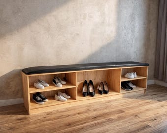 Mudroom Bench Shoe Storage Plan: Storage Organizer, Woodworking Plans, (PDF Download)