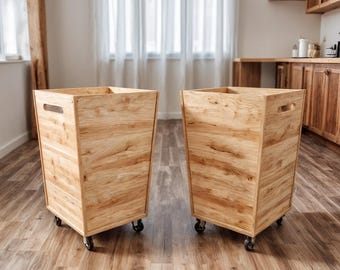 DIY Rolling Laundry Basket Organizer Plans: Woodworking PDF (Digital Download)