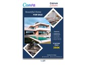 Real Estate Flyer Canva Template | Modern Luxury Property Listing | Editable Realtor Design