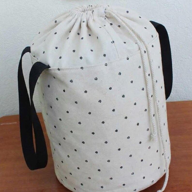 Drawstring Bucket Bag Sewing Pattern PDF | Easy Fabric Bag Tutorial ...