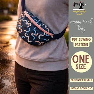 Mönster för sömnad av magväska i PDF-format | Mönster för axelremsväska och axelremsväska (nedladdning direkt)