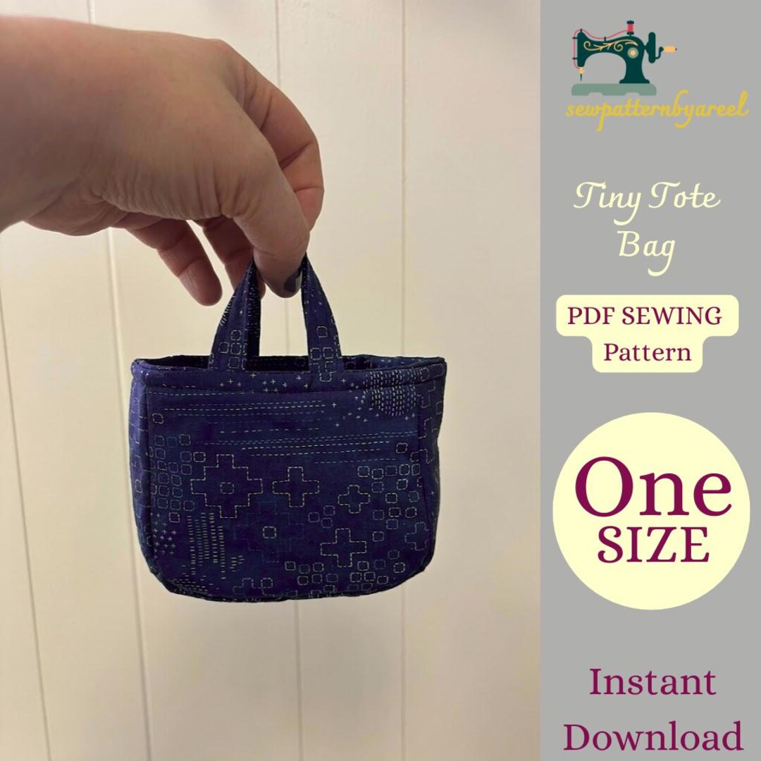 Tiny Tote Bag Sewing Pattern | Mini Tote Tutorial (PDF Download) - Etsy