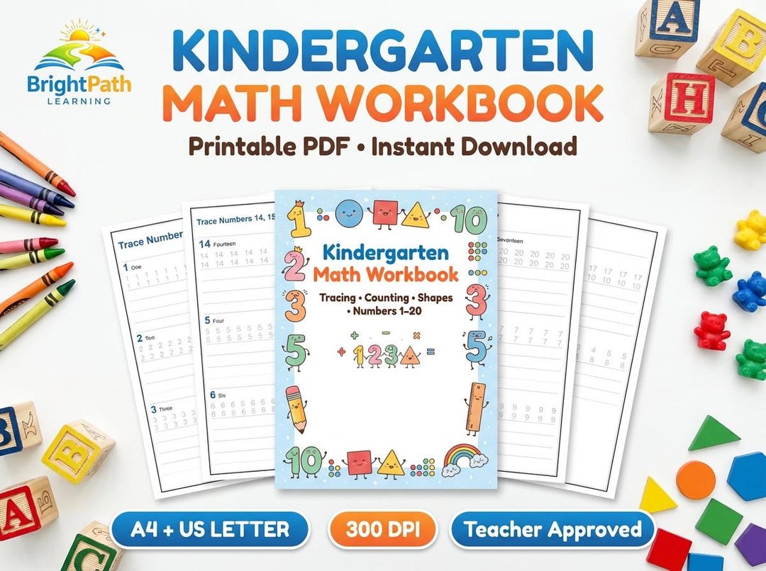 Kindergarten Math Workbook | Number Sense, Counting, Patterns ...