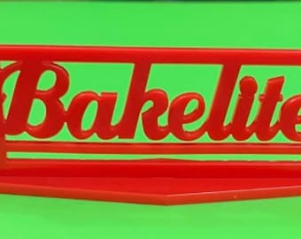 Custom Vintage Art Deco Style RED Acrylic BAKELITE DISPLAY Stand Jewelry Bracelets Bangles Pins