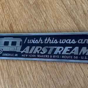 Custom Vintage AIRSTREAM PROMO Car Emblem Camper RV