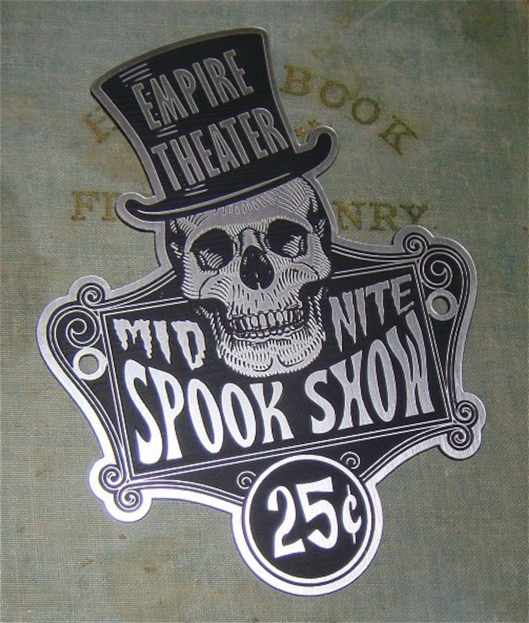 CUSTOM Empire Theater Midnite SPOOKSHOW SIGN Placard Spook Show Monster ...