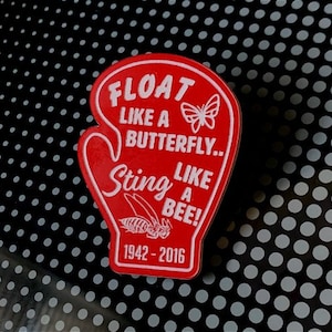 Custom Butterfly Bee BOXING Pinback MUHAMMAD ALI Tribute