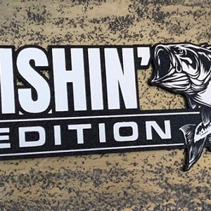 Custom FISHIN&#39; EDITION Automobile Car Emblem BASS
