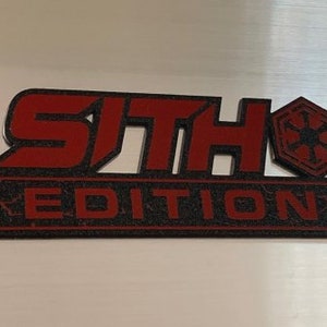 Custom RED SITH EDITION Automobile Car Emblem