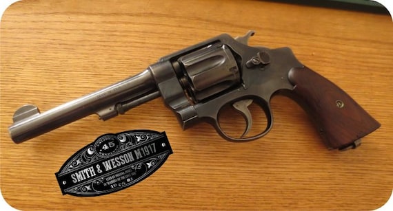 Custom SMITH & WESSON M1917 Display Placard PROP Indiana Jones