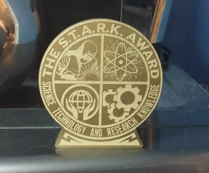 Custom STARK Award Medallion Prop IRON MAN Tony Howard Etsy