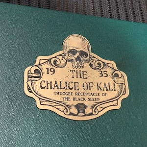 Custom CHALICE Of KALI Display PLACARD Prop Indiana Jones Raiders Temple of Doom Last Crusade