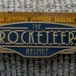 ROCKETEER HELMET Display Nameplate Placard image 2