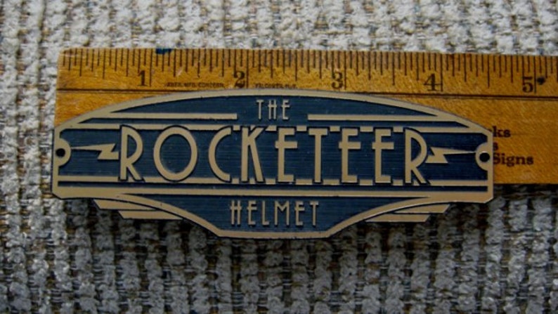 ROCKETEER HELMET Display Nameplate Placard image 2