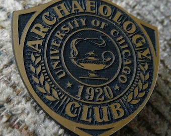 1920 Archaeology Club Badge INDIANA JONES Prop Raiders Ark Crusade Doom