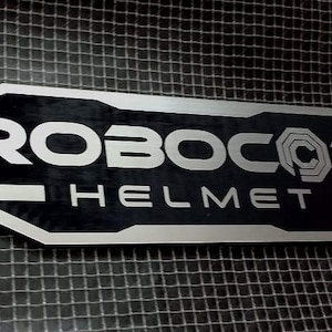 Custom ROBOCOP HELMET Display Placard Prop Police OCP