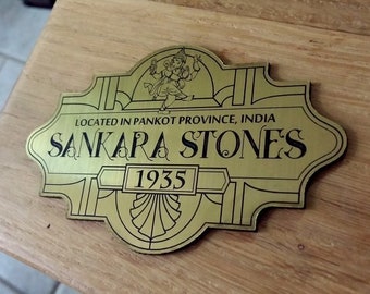 Custom SANKARA STONES Display PLACARD Prop Indiana Jones Raiders Temple of Doom Last Crusade