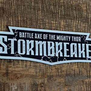 Custom STORMBREAKER Display PLACARD Prop SILVER