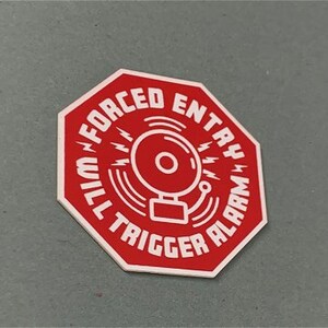 THEFT DETERRENT SECURITY Sign - Forced Entry - Outdoor or Indoor Use