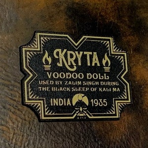 Custom KRYTA VOODOO DOLL Display Placard Prop Indiana Jones Temple of Doom