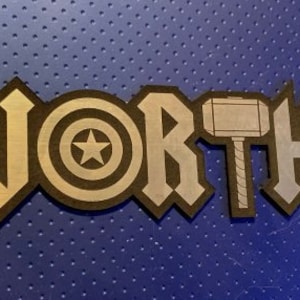 Custom WORTHY Auto Emblem CAPTAIN AMERICA Thor Mjolnir