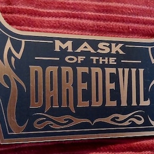 Custom DAREDEVIL COWL Display Placard For Your Mask Helmet PROP Cosplay