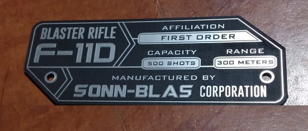 カスタム F-11D ブラスター ライフル仕様 データプレート STAR