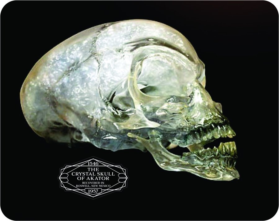 Custom CRYSTAL SKULL of AKATOR Display Placard Prop Indiana Jones