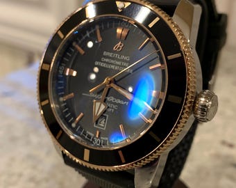 Automatic Men’s Heritage Ocean  Watch, Sunburst Dial, 45mm, Black